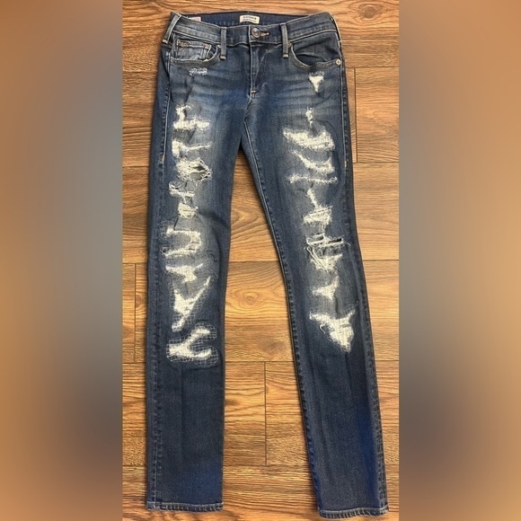 True Religion Women Victoria Skinny Cigarette Low Rise Jeans Size 25‎ Distressed - Picture 10 of 11